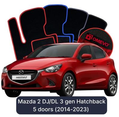 Velúrové autokoberce OMEVO pre Mazda 2 DJ/DL  3 gen Hatchback 5 dverí (2014-2023)