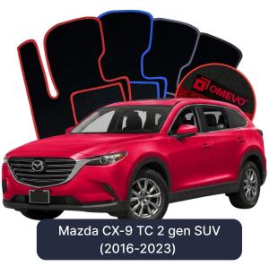 Velúrové autokoberce OMEVO pre Mazda CX-9 TC 2 gen SUV (2016-2023)