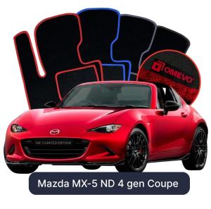 Velúrové autokoberce OMEVO pre Mazda MX-5 ND 4 gen Kupé (2014-2025)