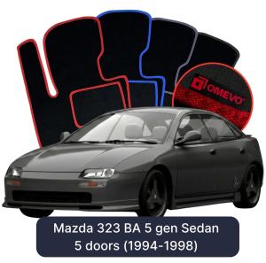 Velúrové autokoberce OMEVO pre Mazda 323 BA 5 gen Sedan 5 dverí (1994-1998)