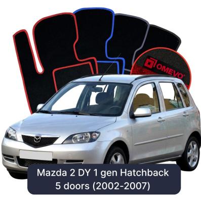 Velúrové autokoberce OMEVO pre Mazda 2 DY 1 gen Hatchback 5 dverí (2002-2007)