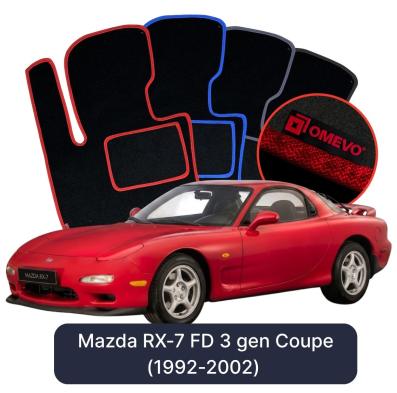 Velúrové autokoberce OMEVO pre Mazda RX-7 FD 3 gen Kupé (1992-2002)