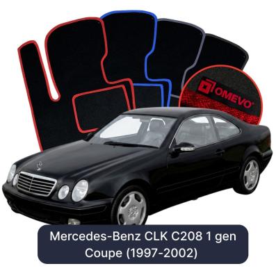 Velúrové autokoberce OMEVO pre Mercedes-Benz CLK C208 1 gen Kupé (1997-2002)
