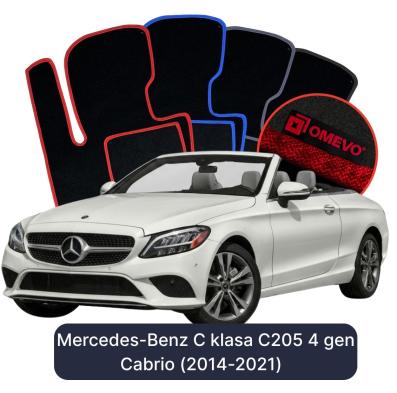 Velúrové autokoberce OMEVO pre Mercedes-Benz C klasa C205 4 gen Cabrio (2014-2021)