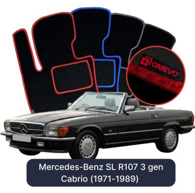 Velúrové autokoberce OMEVO pre Mercedes-Benz SL R107 3 gen Cabrio (1971-1989)