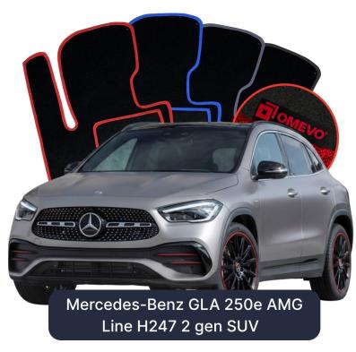 Velúrové autokoberce OMEVO pre Mercedes-Benz GLA 250e AMG Line H247 2 gen SUV (2020-2025)