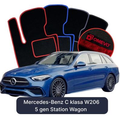 Velúrové autokoberce OMEVO pre Mercedes-Benz C klasa W206 5 gen Kombi (2021-2025)