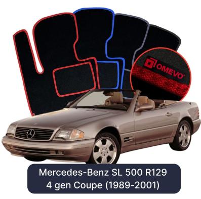Velúrové autokoberce OMEVO pre Mercedes-Benz SL 500 R129 4 gen Kupé (1989-2001)