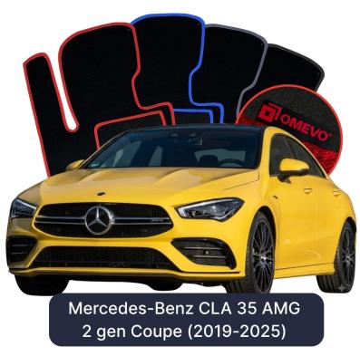 Velúrové autokoberce OMEVO pre mercedes-benz-cla-35-amg-2-gen-kupé-2019-2025