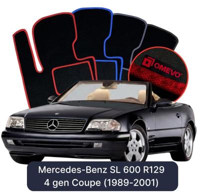 Velúrové autokoberce OMEVO pre Mercedes-Benz SL 600 R129 4 gen Kupé (1989-2001)