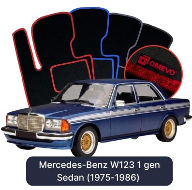 Velúrové autokoberce OMEVO pre Mercedes-Benz W123 1 gen Sedan (1975-1986)