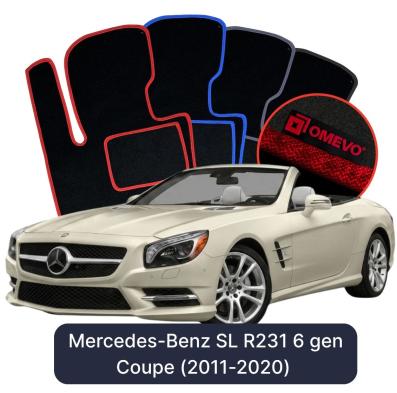 Velúrové autokoberce OMEVO pre Mercedes-Benz SL R231 6 gen Kupé (2011-2020)