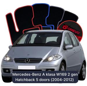 Velúrové autokoberce OMEVO pre Mercedes-Benz A klasa W169 2 gen Hatchback 5 dverí (2004-2012)