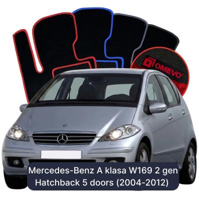 Velúrové autokoberce OMEVO pre Mercedes-Benz A klasa W169 2 gen Hatchback 5 dverí (2004-2012)
