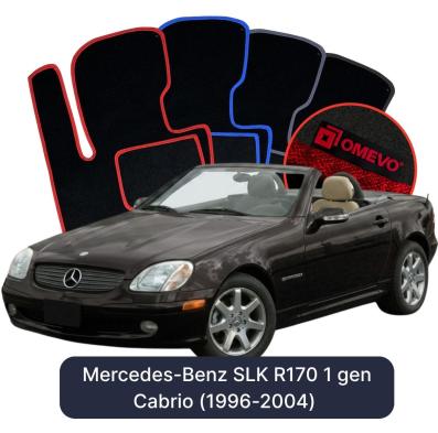 Velúrové autokoberce OMEVO pre Mercedes-Benz SLK R170 1 gen Cabrio (1996-2004)