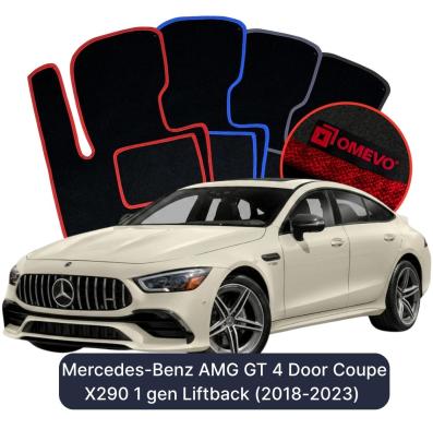 Velúrové autokoberce OMEVO pre Mercedes-Benz AMG GT 4 Door Kupé X290 1 gen Liftback (2018-2023)