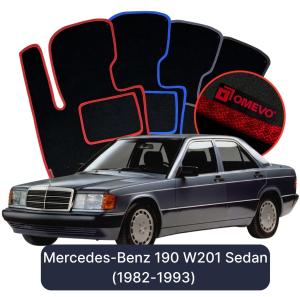 Velúrové autokoberce OMEVO pre Mercedes-Benz 190 W201 Sedan (1982-1993)