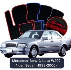 Velúrové autokoberce OMEVO pre Mercedes-Benz C klasa W202 1 gen Sedan (1993-2000)