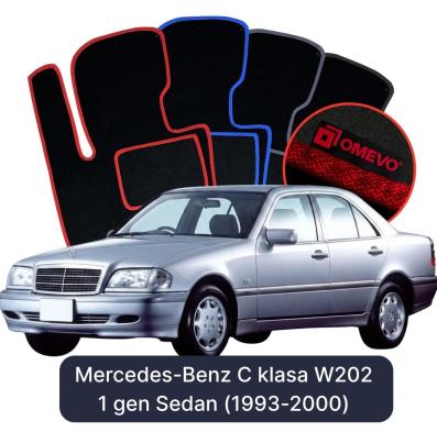 Velúrové autokoberce OMEVO pre Mercedes-Benz C klasa W202 1 gen Sedan (1993-2000)