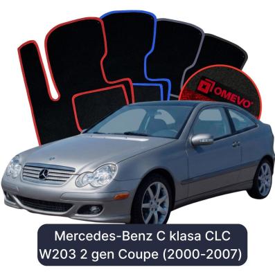Velúrové autokoberce OMEVO pre Mercedes-Benz C klasa W203 2 gen Kupé (2000-2007)
