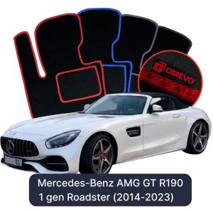 Velúrové autokoberce OMEVO pre Mercedes-Benz AMG GT R190 1 gen Roadster (2014-2023)