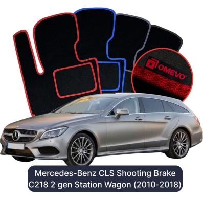 Velúrové autokoberce OMEVO pre Mercedes-Benz CLS Shooting Brake C218 2 gen Kombi (2010-2018)