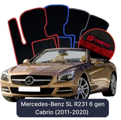 Velúrové autokoberce OMEVO pre Mercedes-Benz SL R231 6 gen Cabrio (2011-2020)