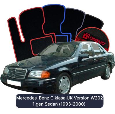 Velúrové autokoberce OMEVO pre Mercedes-Benz C klasa Anglická verzia W202 1 gen Sedan (1993-2000)
