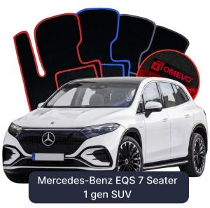 Velúrové autokoberce OMEVO pre Mercedes-Benz EQS 7-miestny 1 gen SUV (2021-2025)
