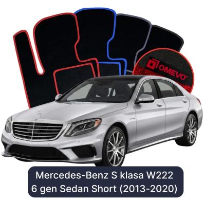 Velúrové autokoberce OMEVO pre Mercedes-Benz S klasa W222 6 gen Sedan Krátke (2013-2020)