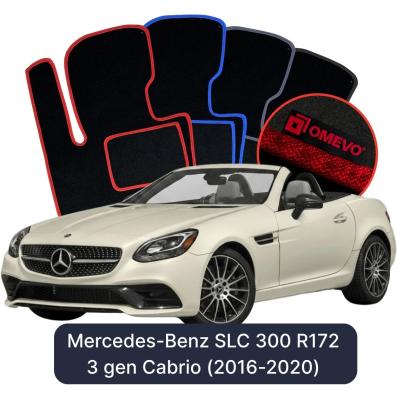 Velúrové autokoberce OMEVO pre Mercedes-Benz SLC 300 R172 3 gen Cabrio (2016-2020)