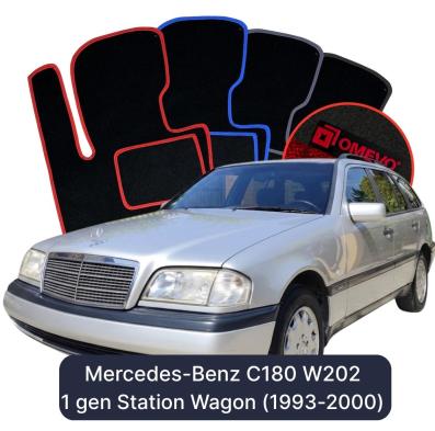 Velúrové autokoberce OMEVO pre Mercedes-Benz C180 W202 1 gen Kombi (1993-2000)