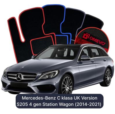 Velúrové autokoberce OMEVO pre Mercedes-Benz C klasa S205 4 gen Kombi (2014-2021)