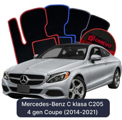 Velúrové autokoberce OMEVO pre Mercedes-Benz C klasa C205 4 gen Kupé (2014-2021)