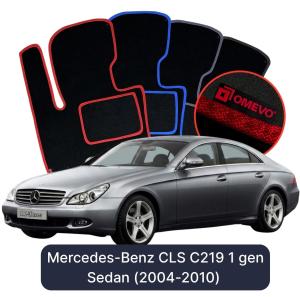 Velúrové autokoberce OMEVO pre Mercedes-Benz CLS C219 1 gen Sedan (2004-2010)