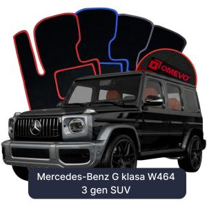 Velúrové autokoberce OMEVO pre Mercedes-Benz G klasa W464 3 gen SUV (2018-2025)