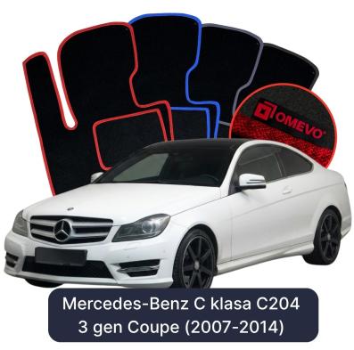 Velúrové autokoberce OMEVO pre Mercedes-Benz C klasa C204 3 gen Kupé (2007-2014)