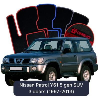 Velúrové autokoberce OMEVO pre Nissan Patrol Y61 5 gen SUV 3 dvere (1997-2013)