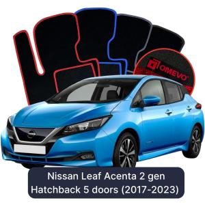 Velúrové autokoberce OMEVO pre Nissan Leaf Acenta 2 gen Hatchback 5 dverí (2017-2023)