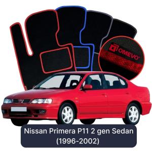 Velúrové autokoberce OMEVO pre Nissan Primera P11 2 gen Sedan (1996-2002)