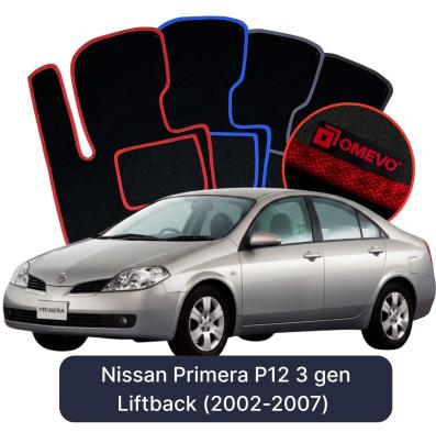 Velúrové autokoberce OMEVO pre Nissan Primera P12 3 gen Liftback (2002-2007)