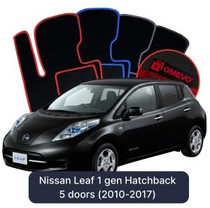 Velúrové autokoberce OMEVO pre Nissan Leaf 1 gen Hatchback 5 dverí (2010-2017)