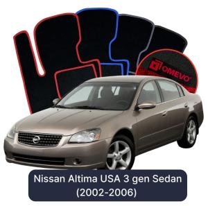 Velúrové autokoberce OMEVO pre Nissan Altima Americká verzia 3 gen Sedan (2002-2006)