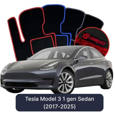 Velúrové autokoberce OMEVO pre Tesla Model 3 1 gen Sedan (2017-2025)