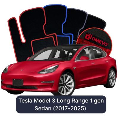 Velúrové autokoberce OMEVO pre Tesla Model 3 Long Range 1 gen Sedan (2017-2025)