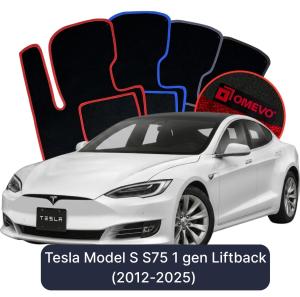 Velúrové autokoberce OMEVO pre Tesla Model S S75 1 gen Liftback (2012-2025)