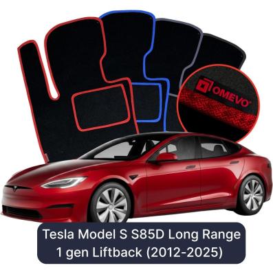 Velúrové autokoberce OMEVO pre Tesla Model S S85D Long Range 1 gen Liftback (2012-2025)