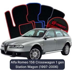 Velúrové autokoberce OMEVO pre Alfa Romeo 156 Crosswagon 1 gen Kombi (1997-2006)