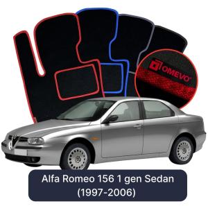 Velúrové autokoberce OMEVO pre Alfa Romeo 156 1 gen Sedan (1997-2006)