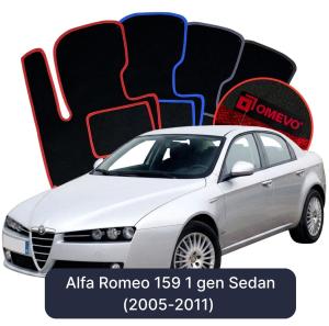 Velúrové autokoberce OMEVO pre Alfa Romeo 159 1 gen Sedan (2005-2011)